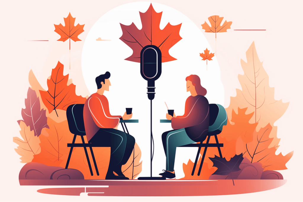 Zesty create an image featuring a podcast microphone canadian m 6b289adc 36d4 4516 8229 f283fe68c6d6