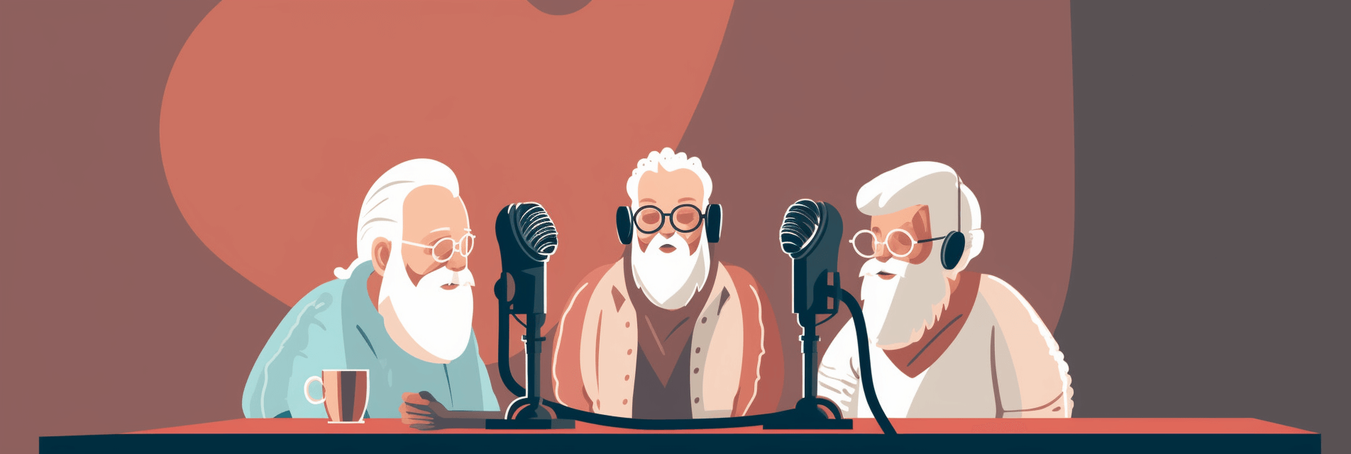Zesty create an image featuring a podcast microphone elderly co 5c819f55 0364 4217 896c a6636f13fb26