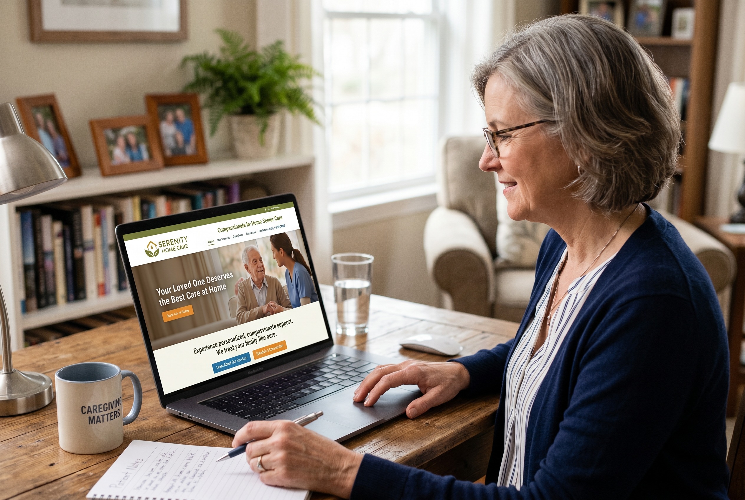 Web Design For Long-Term Care Organizations 4 Long-term care website on laptop screen